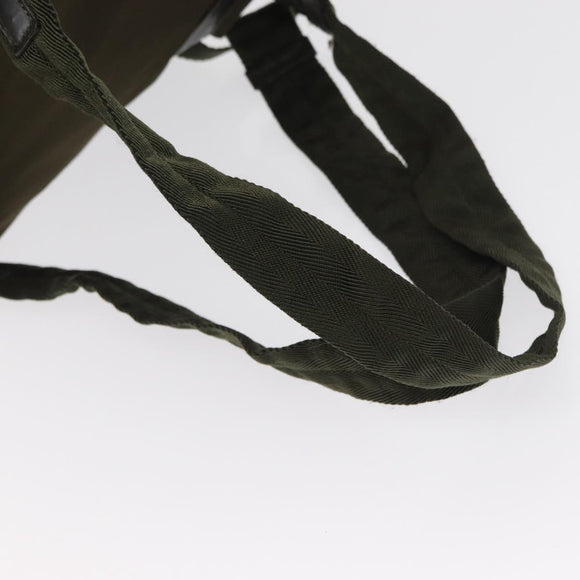PRADA Backpack Nylon Khaki Silver Auth 168394