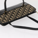 Christian Dior Trotter Canvas Hand Bag Navy Gold Auth 168395-6