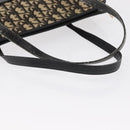 Christian Dior Trotter Canvas Hand Bag Navy Gold Auth 168395-7