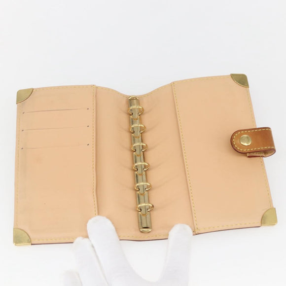 LOUIS VUITTON Multicolor Agenda PM Day Planner Cover Black R20895 LV Auth 168402