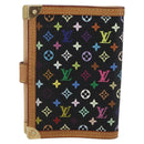 LOUIS VUITTON Multicolor Agenda PM Day Planner Cover Black R20895 LV Auth 168402-3