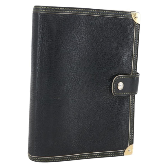 LOUIS VUITTON Agenda MM Day Planner Cover Suhari Black R20885 LV Auth 168404