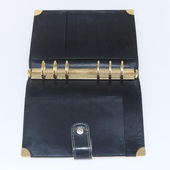 LOUIS VUITTON Agenda MM Day Planner Cover Suhari Black R20885 LV Auth 168404