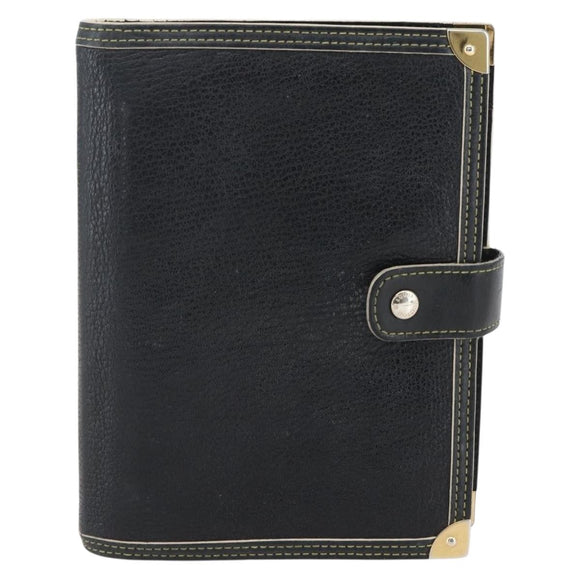LOUIS VUITTON Agenda MM Day Planner Cover Suhari Black R20885 LV Auth 168404