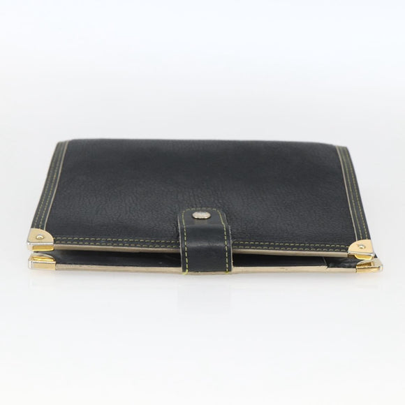 LOUIS VUITTON Agenda MM Day Planner Cover Suhari Black R20885 LV Auth 168404