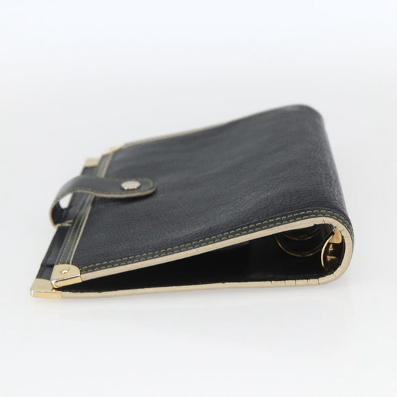 LOUIS VUITTON Agenda MM Day Planner Cover Suhari Black R20885 LV Auth 168404