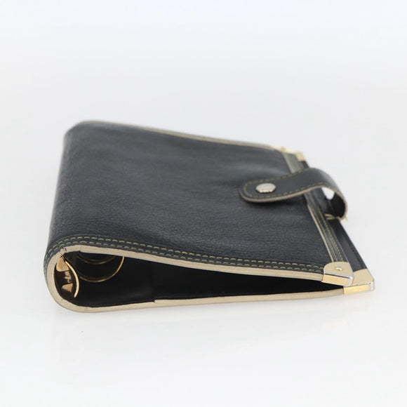 LOUIS VUITTON Agenda MM Day Planner Cover Suhari Black R20885 LV Auth 168404