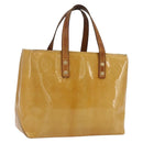 LOUIS VUITTON Monogram Vernis Reade PM Hand Bag Beige M91334 LV Auth 168407-1