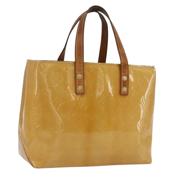 LOUIS VUITTON Monogram Vernis Reade PM Hand Bag Beige M91334 LV Auth 168407