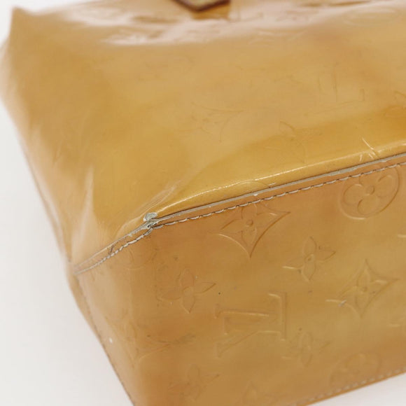 LOUIS VUITTON Monogram Vernis Reade PM Hand Bag Beige M91334 LV Auth 168407