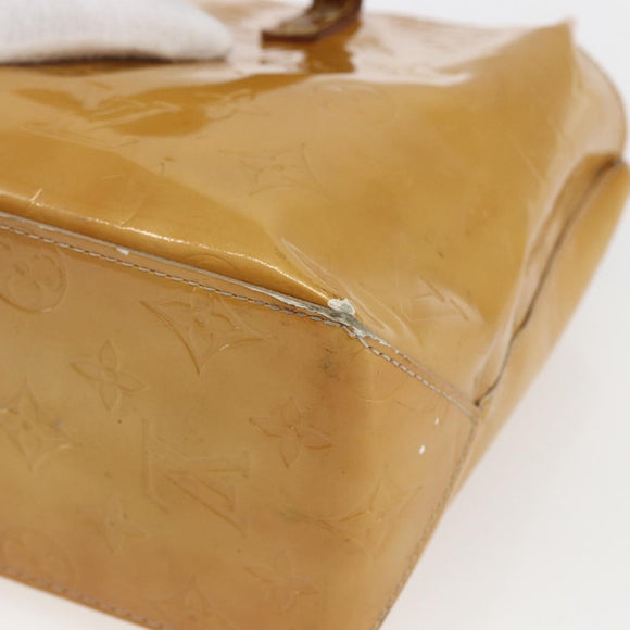 LOUIS VUITTON Monogram Vernis Reade PM Hand Bag Beige M91334 LV Auth 168407