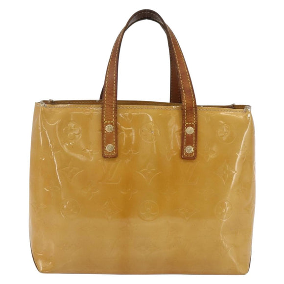 LOUIS VUITTON Monogram Vernis Reade PM Hand Bag Beige M91334 LV Auth 168407
