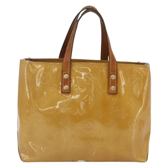 LOUIS VUITTON Monogram Vernis Reade PM Hand Bag Beige M91334 LV Auth 168407