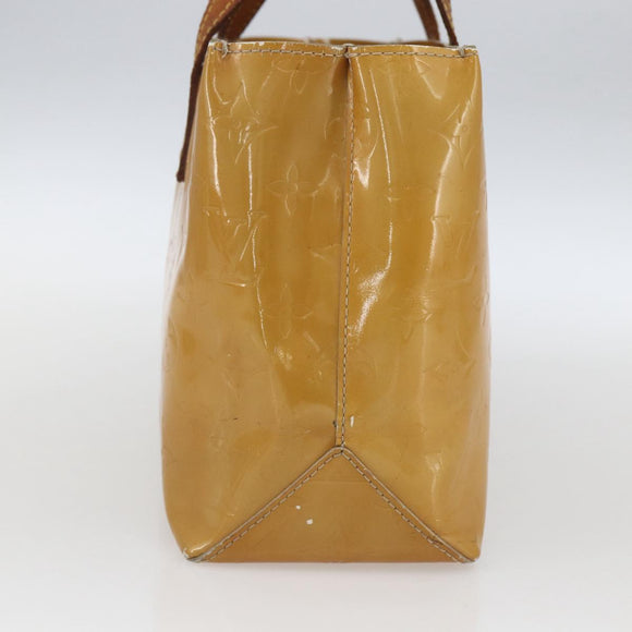 LOUIS VUITTON Monogram Vernis Reade PM Hand Bag Beige M91334 LV Auth 168407