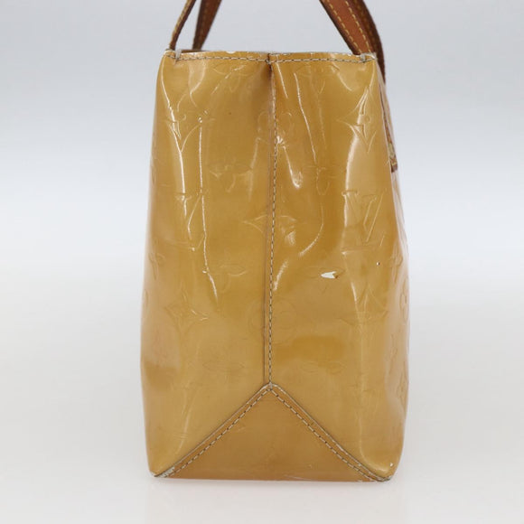LOUIS VUITTON Monogram Vernis Reade PM Hand Bag Beige M91334 LV Auth 168407