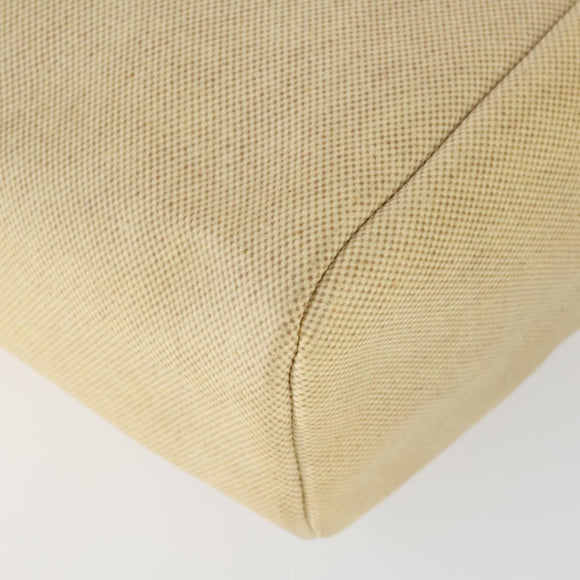 HERMES Herbag Ad PM Backpack Canvas Leather 2way Beige Silver Auth 168408