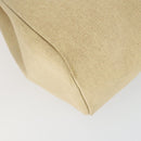 HERMES Herbag Ad PM Backpack Canvas Leather 2way Beige Silver Auth 168408-11