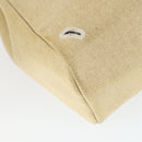 HERMES Herbag Ad PM Backpack Canvas Leather 2way Beige Silver Auth 168408-13