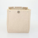 HERMES Herbag Ad PM Backpack Canvas Leather 2way Beige Silver Auth 168408-22