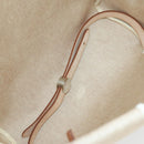 HERMES Herbag Ad PM Backpack Canvas Leather 2way Beige Silver Auth 168408-24