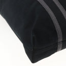 HERMES Fourre Tout Cabas Tote Bag Canvas Black Auth 168421-13