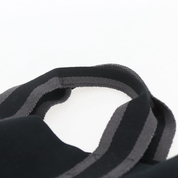 HERMES Fourre Tout Cabas Tote Bag Canvas Black Auth 168421