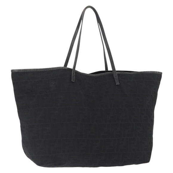 FENDI Zucca Canvas Tote Bag Black Auth 168423