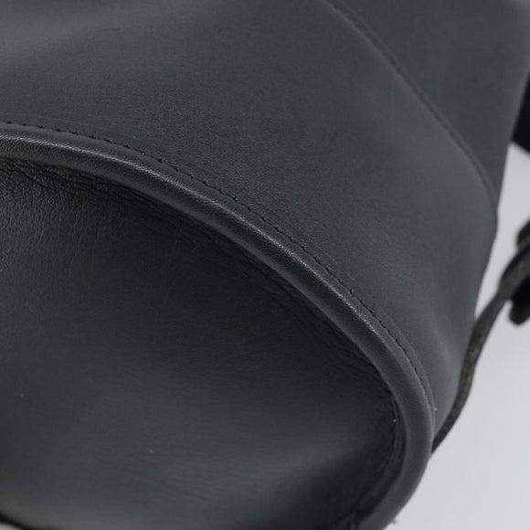 Coach Shoulder Bag Leather Black Auth 168425