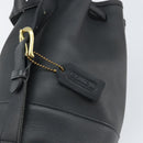 Coach Shoulder Bag Leather Black Auth 168425-14