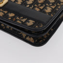 Christian Dior Chain Trotter Canvas Shoulder Bag Navy Gold Auth 168427-14