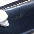 Christian Dior Chain Trotter Canvas Shoulder Bag Navy Gold Auth 168427-11