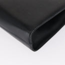 Salvatore Ferragamo Gancini Chain Shoulder Bag Leather Black Gold Auth 168428-16