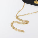 Salvatore Ferragamo Gancini Chain Shoulder Bag Leather Black Gold Auth 168428-7