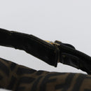 FENDI Zucca Canvas Hand Bag Black Brown Auth 168429-14