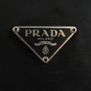 PRADA Drawstring Pouch Nylon Black Silver Auth 168451V-12