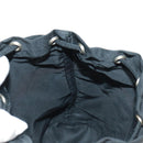 PRADA Drawstring Pouch Nylon Black Silver Auth 168451V-16