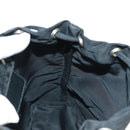 PRADA Drawstring Pouch Nylon Black Silver Auth 168451V-17