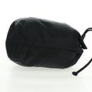 PRADA Drawstring Pouch Nylon Black Silver Auth 168451V-5