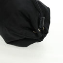 PRADA Drawstring Pouch Nylon Black Silver Auth 168451V-6