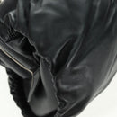Christian Dior Karenina Hand Bag Leather Black Silver Auth 168453SAV-12