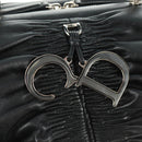 Christian Dior Karenina Hand Bag Leather Black Silver Auth 168453SAV-14