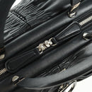 Christian Dior Karenina Hand Bag Leather Black Silver Auth 168453SAV-15