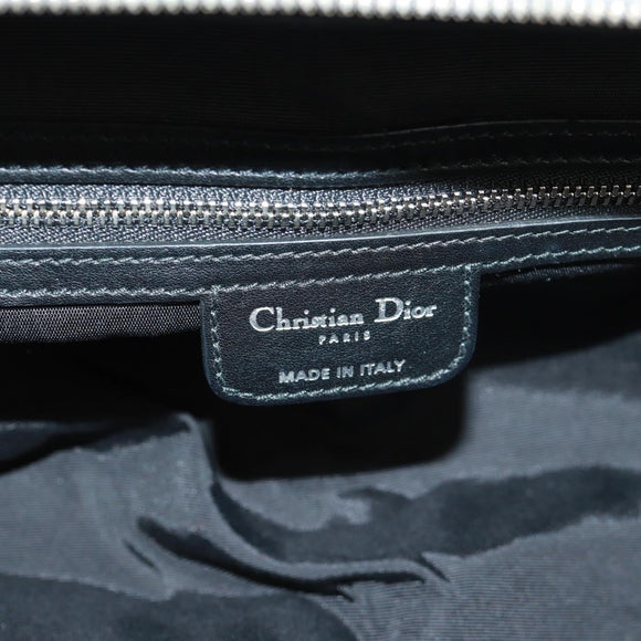Christian Dior Karenina Hand Bag Leather Black Silver Auth 168453SAV