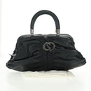 Christian Dior Karenina Hand Bag Leather Black Silver Auth 168453SAV-25