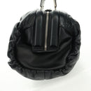 Christian Dior Karenina Hand Bag Leather Black Silver Auth 168453SAV-5