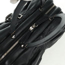 Christian Dior Karenina Hand Bag Leather Black Silver Auth 168453SAV-6