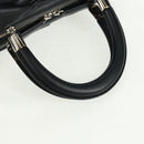 Christian Dior Karenina Hand Bag Leather Black Silver Auth 168453SAV-7