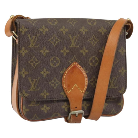 LOUIS VUITTON Monogram Cartouchiere MM Shoulder Bag Vintage M51253 Auth 168455
