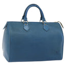 LOUIS VUITTON Epi Speedy 30 Hand Bag Toledo Blue M43005 LV Auth 168457-1