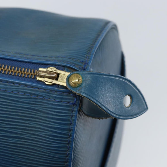 LOUIS VUITTON Epi Speedy 30 Hand Bag Toledo Blue M43005 LV Auth 168457